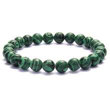 1pc 6mm, 8mm, 10mm Natural Stone Beaded Bracelet, Agate, Sparkling Stone, African Turquoise, Etc. Healing Stone Bracelet, Layerable Boho Style Fashion Jewelry For Women