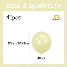 Pastel Yellow Balloon Garland Arch Kit, 5/10/12/18 Inch Light Pale Yellow Balloons For Wedding Anniversary Bridal Shower Gender Reveal Spring Bee Sunflower Party Birthday Graduation Bachelorette Party Decorations - Light Yellow - View 11