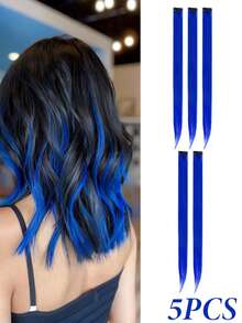 9 pezzi Extension per capelli molletta-in arcobaleno per ragazze - Colori casuali vivaci con molletta facili da applicare e sicure, adatte per feste, uso quotidiano casual e in tutte le stagioni