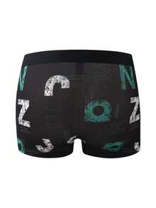 10 piezas de calzoncillos para hombres, patrones surtidos, estampado de letras de moda, cintura delgada, calzoncillos cómodos para hombres, pantalones cortos tipo bóxer