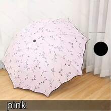 Faltbarer Doppelnutzen-Regenschirm mit Hibiskus-Blumenmuster, mehrfarbige Blumenmotive, schwarze Beschichtung, kompakt & tragbar, UV-Schutz, Frühlings-/Sommerwahl, Brautjungferngeschenke, Zimmer, Schlafzimmerdekoration, Strand, Reisen, für Herren, für Damen, Urlaub, niedliche Sachen - Verschiedenfarbig - Übersicht 4