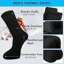 Calcetines Térmicos para Mujer Y Hombre, Calcetines Invierno 5 Pares Cómodo y Transpirable Calcetines de Lana Regalos Para Navidad Senderismo Running Esquiar Deportes - 1 - Ver 3