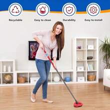 Spin Mop Scrub Brush Head Replacement For O Cedar EasyWring 1-Tank System – Hard Bristle Scrub Brush For Oceda Mop For Cleaning Bathroom, Kitchen, Pool And Tile Walls - 2 Pack Oceda Scrubber Mop Head - ColorA - 查看 8