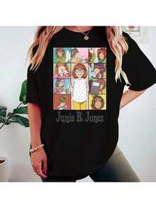 Shirt Junie B. Jones Teacher Appreciation Vinyl Iron-On Heat Transfer Sticker, Durable And Washable, Multicolor - Great For T-Shirts, Backpacks, Sweatshirts, Hoodies, Teacher Gifts, Sports, | Fall Clothes For Women,Halloween,Tops,Teacher Fits For Women,Shirts,Back To SchoolLoose And Comfortable2026 Halftime Show Shirt - 黑色 - 查看 11