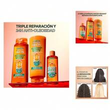 Repara Cabello Dañado y Controla Raíces Grasas - 300ml, Sin Aceites Minerales ni Parabenos, Fragancia de Ámbar - Crema para Peinar - Ver 2