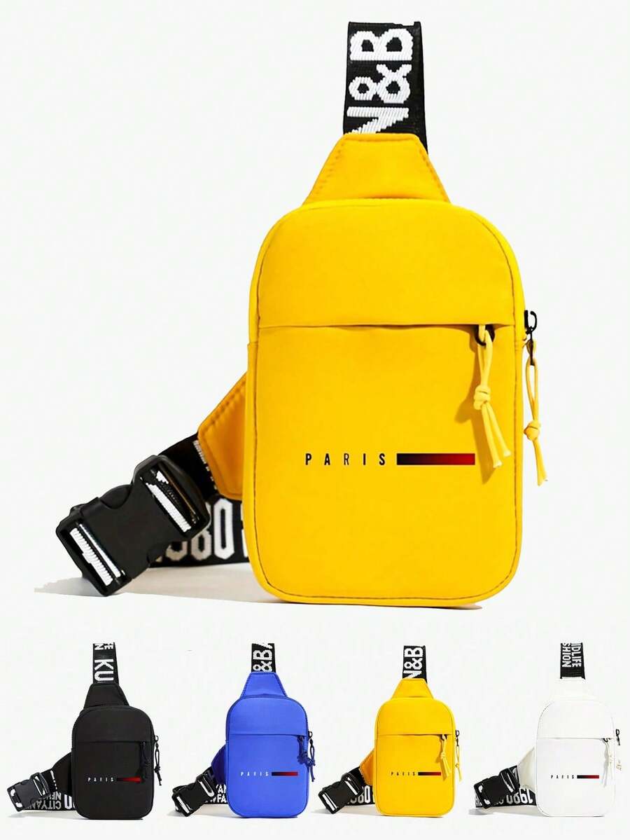 Men's New Construction Site Changeover Large Capacity Multi-Function Waterproof Durable Chest Bag Messenger Bag, Holiday - Multicolor - View 1