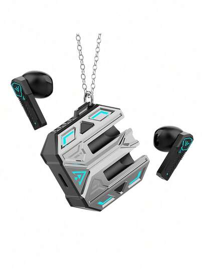 Mech Wind Wireless Semi-In-Ear Bluetooth Gaming Headphones, Excellent Sound Quality, Low Latency, Equipped With ENC Smart Noise Cancellation And Ultra-Long Battery Life, Suitable For Music Listening, Entertainment And Leisure