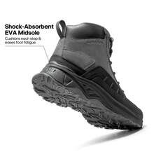 Women Hiking Boots Waterproof Outdoor Ankle Boots Camping Trail Trekking Hiking Boots Non-Slip Wear-Resistant Upper Boot Shoes - 深灰色 - 查看 2