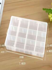 Caja de almacenamiento de plástico transparente con 3/6/12 compartimentos y tapa, organizador portátil para cuentas, juguetes, herramientas, joyas