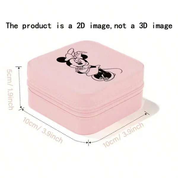 Disney 1pc Mickey Mouse 2D Flat Print Travel Accessory Jewelry Box, Perfect Gift For Girlfriends, Personalized Initial Jewelry Organizer, Ideal For New Year Celebrations, Stylish And Functional Travel Companion, Cute And Practical Storage Solution For Jewelry, Must-Have For Fashion Lovers, Unique Gift Idea For Special Occasions, And Adorable Design For Every Adventure, Perfect For Keeping Your Accessories Organized And -Free, Great For Birthdays, Holidays, And Everyday Use, Elevate Your Travel Experience With This Charming Jewelry Box