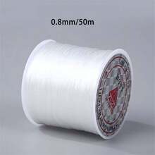 20/50m Roll Elastic String 0.8mm For DIY Bracelets Necklace Beading Jewelry Making Crystal Thread Party Balloon Cord Decorations