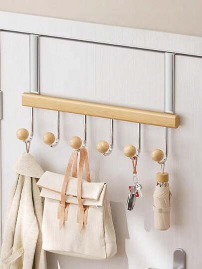 Over-The-Door Hook, Easy Installation, Space-Saving, Can Store Towels, Clothes And Accessories - Foldable Space-Saving Towel Rack, Iron Rotating Hook - Quiet Door Hanging Bracket (Load Bearing 1.5kg). Can Be Used To Hang Hats, Ties, Belts, Bags, Towels, Underwear, Umbrellas, Keys And Other Items, No Drilling Required, Suitable For Bathroom And Kitchen Storage - The Perfect Gift For Small-Space Homeowners, Renters, And Moms - Ideal For Housewarming And Spring Cleaning