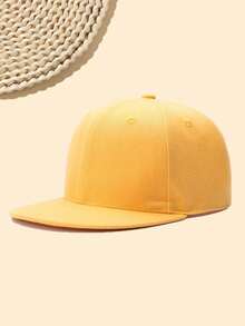 1pc Unisex Flat Brim Hip Hop Hat, Stylish Street Dance 3D Graphic, Multi-Color, Adjustable, Casual Outdoor Sports Beach, Polyester Patchwork Hard Top Baseball Cap, Suitable For Spring, Summer, Autumn, Winter