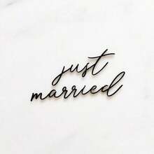 Just Married Cake Topper,Acrylic Black Wedding Party Decorations For Bridal Shower Wedding Engagement Bachelorette Party Decorations - trắng - Xem 1