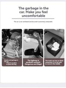 Cubo de basura plegable y multifuncional para colgar en el coche, hecho de tela Oxford doble, fácil de usar, incluye bolsa colgante, contenedor de almacenamiento en el coche, bolsa de almacenamiento en el respaldo, cubo de basura para coche de gran capacidad - Contenedor de basura conveniente y bolsa de almacenamiento en el respaldo - Accesorios para el interior del coche, compañero de viaje, regalo para hombres.