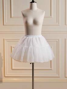 Women's Fluffy Petticoat, Soft Tulle Creates Voluminous Skirt, 4-Layer Tulle Full Slip, Suitable For Ball Gowns And A-Line Dresses, Comfortable Waistband, All-Day Wear - White - View 11