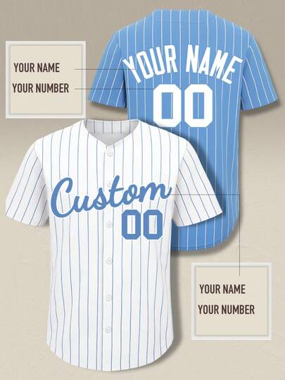 Customizable Name And Number Men's Baseball Jersey Printed Leisure Outdoor Sports Customized XS-2XL Summer