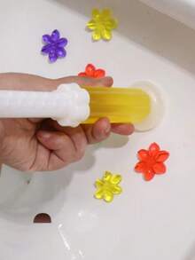 84/14 Floral Toilet Cleaning Gel - Air Freshener, Effective Deodorizer, Long-Lasting Fragrance, Suitable For Bathroom And Toilet, 6 Color & Scent Options, Printed Toilet Cleaning Gel, Floral Toilet Odor Eliminator (1 Sheet Contains 14 Flowers) - Solid Color - View 12