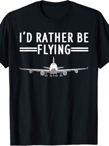 Funny Airplane Design For  Wo Airplaneation Pilot T-Shirt - 款式4 - 查看 1