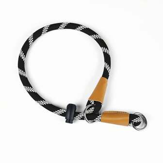 1PC Reflective Rope Training Dog Collar, Nylon Braided No Pull Quick Release Round Rope Collar With Adjustable Stopper For Medium And Large Dogs