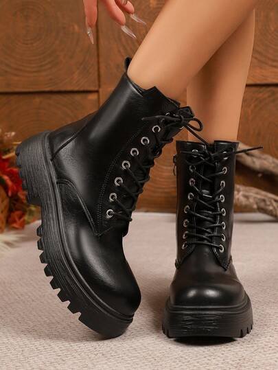 Women's Fashion Versatile Thick Sole Slip-On Ankle Boots