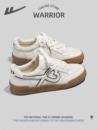 WARRIOR 1 par de zapatillas casuales versátiles, zapatos planos de mujer de uso diario, de corte bajo y transpirables que combinan con todo