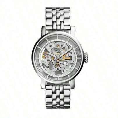 Fossil Women's Mechanical Stainless Steel Three-Hand Watch Stainless Steel Case/Glass ME3065/ME3067