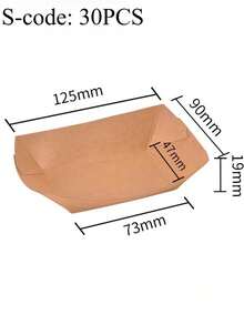 50/30 Small-Sized Paper Food Plate (Thickened Version) Disposable Food Boat Plate. It Is Very Suitable As A Serving Plate For Snacks (Such As Rice Cakes) During The Back-To-School Season. It Has Excellent Water Resistance And Oil Resistance. - Brown - View 14