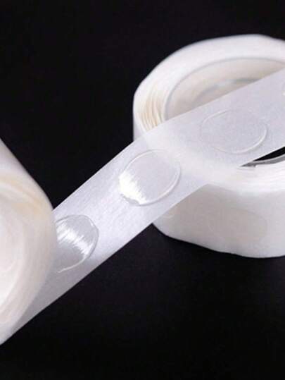 100个/卷 双面透明气球胶点，双面可移除气球胶点，透明双面胶带可移除粘点 - 强力粘性不留残胶，适用于自制气球、活动装饰、隐形粘贴