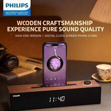 SPA3808 Wooden Speaker, Computer Speaker, Desktop USB Laptop Speaker, Desktop Speaker, Wired & Bluetooth Connection, Can Be Used As Smartphone & Tablet Stand, 3D Surround Stereo, Clear & Full-Bodied Sound - 彩色 - 查看 5