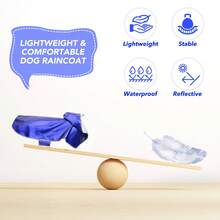 Reflective Dog Raincoat - Waterproof Dog Rain Jacket, Lightweight Dog Rain Coats For Dog Walking - Blue - View 4