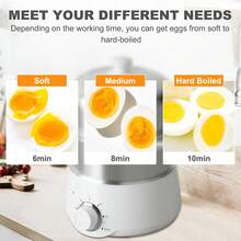 CACHOO Electric Egg Cooker With Timer For Kitchen|14 Egg Capacity Indoor Electric Steamer|Make Hard/Soft Boiled, Poached, Scrambled Eggs & Omelets|Auto Shut-Off & Buzzer Alarm, Easy Clean, 304 Stainless Steel - US A Type Plug(110-127V) - View 5