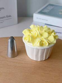 1pc/4pcs Stainless Steel Piping Tip Set,Metal Piping Tips For Bows,Decorative Nozzle, Stainless Steel Leaf Bow Butter Baking Tool,Leaves And Lilies,Cake Decorating Tools For Home And Bakery Use - Silver - View 7