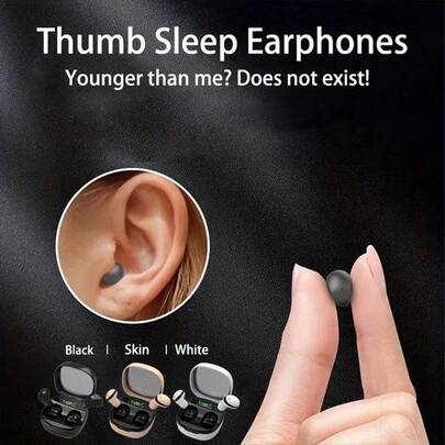 Invisible Earphones, Smallest Mini Earphones, Use Without Flashing Lights, Wireless Mini Sleep Earphones, Small Ears Can Be Worn, Super Cute Gift For Girlfriend Small And Portable,Immersive Stereo Sound, Intuitive Touch Control, In-Ear Wireless Earphone Mini Earbuds With Charging Case ,