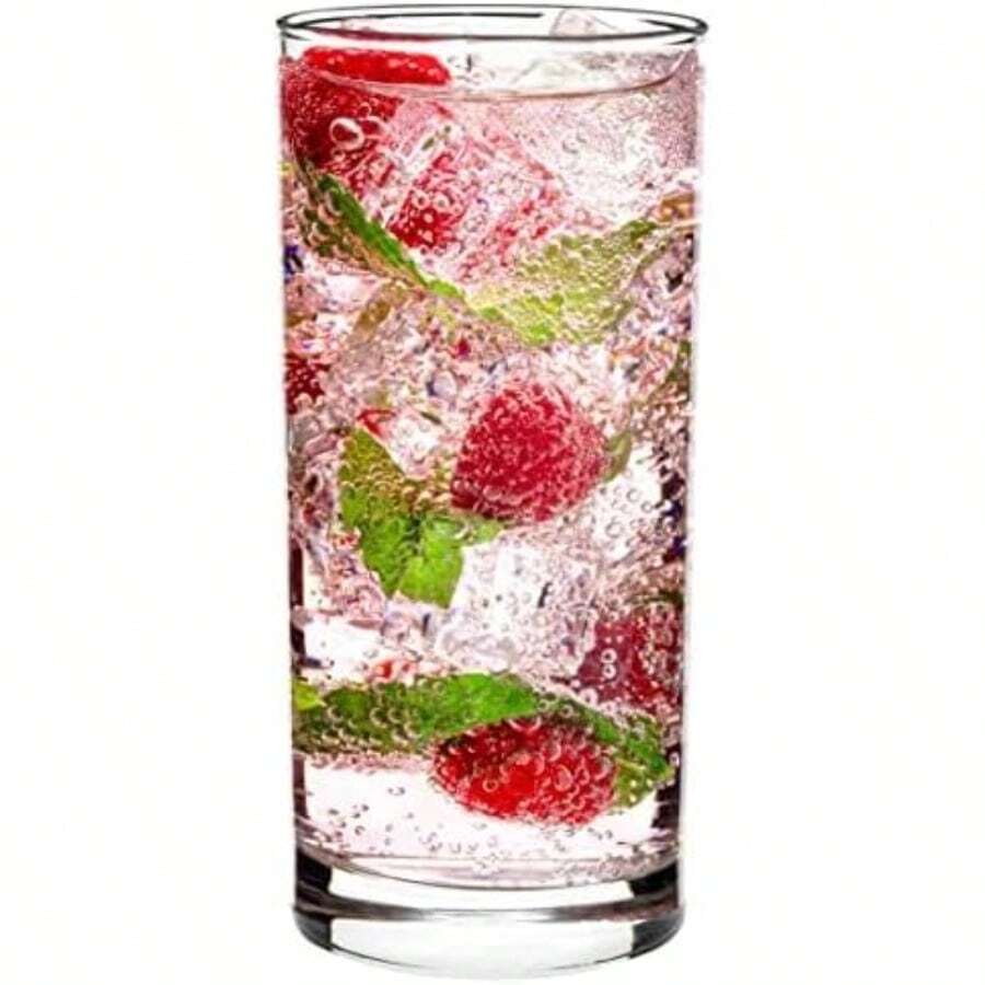 Water Glasses Set Of 4 Drinking Glasses Thick And Durable Tumbler 10 Ounce Tall Kitchen Glasses Dishwasher  Highball Glass Tumbler Heavy Duty Cups - Thông thoáng - Xem 1