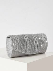 REMANLAND Sac à main plissé argenté brillant et élégant pour femme, sac de soirée léger et à la mode, sac de soirée à rabat magnifique et raffiné, assorti aux robes de soirée, sac quotidien pour femme, idéal pour les rendez-vous, le shopping, les voyages, les banquets, les soirées, les banquets, les sacs à chaîne, les sacs à bandoulière et les portefeuilles.