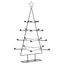 vidaXL 140 cm schwarzer Metall-Weihnachtsbaum für Dekorationen