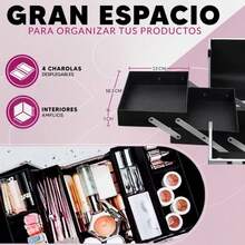 Professional Beauty Cosmetic Bag Case - Black - View 4