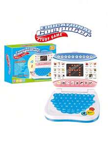 儿童早教平板电脑，迷你笔记本电脑模拟器，带显示屏，教育电脑和讲故事设备，送给男孩女孩的圣诞礼物 - 彩色 - 查看 5