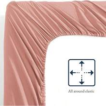 Fitted Sheet Double, White - Pre-Washed, Deep Pocket 14 Inch (35 Cm) - Easy Care - Soft Brushed Microfibre Fabric - Shrinkage And Fade Resistant - Bottom Sheet