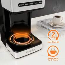 Revotra 12-Cup Programmable Coffee Maker, Regular & Strong Brew Drip Coffee Machine, 1-4 Cup And Ice Coffee Setting, 24H Timer, Auto Shut-Off, Keep Warm, Pause & Serve - Xem 3