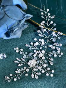 1 قطعة ديكور خصر فستان زفاف أنيق، حزام خصر عصري بسيط مرصع بالراين والخرز، سلسلة خصر فاخرة