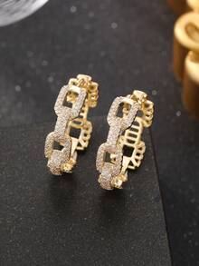 1 Paar bunte Creolen Ohrringe für Frauen, hochwertiges glamouröses Design mit Zirkonia Pavé, ideal für den täglichen Gebrauch & als Geschenk für die Freundin, geeignet für Halloween, Weihnachten, Saudi-Nationalfeiertag