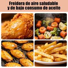 Freidora de aire saludable. Reduce 90% grasa. 8 funciones. 3.5L. Fácil limpiar - Negro (3,5 l) - Ver 10