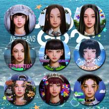 Trâm cài áo hoạt hình, huy hiệu cài áo dễ thương và nghệ thuật tùy chỉnh cho Minjeong, Hanni, Haerin - Nhiều màu - Xem 2