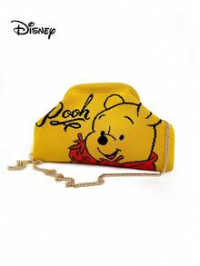 [Disney] Cartoon Pattern Clutch Shoulder Bag, Detachable Chain Party Handbag, Shopping Daily Crossbody Bag, Can Store Daily Essentials And Cosmetics - Multicolor - View 8