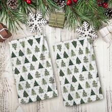 2/4/48pcs Vintage Christmas Kitchen Towels - Ultra-Soft, Absorbent Polyester Dish & Large Christmas Tree Patterns - Perfect For Holiday Decor & New Year Gifts,Christmas Decoration,Kitchen Decoration,Party Decoration - Multicolor - View 13