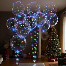 10 Pack LED Glowing Floating Ball Balloons With Warm White & Multicolor, Self-Lit Party Decorations For Weddings, Birthdays, Valentine's Day, Christmas, New Year's Eve - - (Batteries Not Included) - Indoor/ Use, Easy Setup, Magical Floating For Home & Events, Includes LED Strips & Floating Orbs, Perfect For Banquets & Family Celebrations, Balloons For Birthday Party, Birthday Party Decorations, Halloween Balloons, Balloon Letter Box, Happy Birthday Balloons, - 彩色 - 查看 1