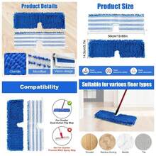Mop Heads Replacements O - Cedar Hardwood Floor 'N More Microfiber Flip Mop, 2 Pack Dust Mop Heads Ocedar Flip Mop, Reusable Refill Double - Sided Mop O Cedar Mop - 最初的 - 查看 2