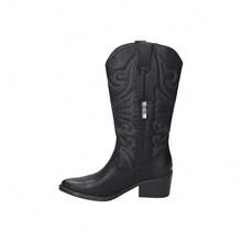 MTNG | Botas Cowboy Mustang Tanubis para Mujer – Botas Camperas en Color Negro – Botas Hasta la Rodilla con Cremallera Lateral – Bota con Tacón Medio y Cómodo – Polipiel – Versátiles – Modelo 59794 - ✅ Entrega 24/72h a España (península)